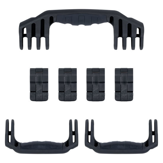 Picture of Pelican 1610 Replacement Handle & Latch Set by ColorCase - Black Handles & Double Throw Latches