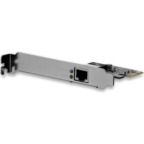 Picture of StarTech.com 1 Port PCIe Gigabit Network Server Adapter NIC Card - Dual Profile - Gigabit Desktop Adapter REV E Intel 6 Chip support (ST1000SPEX2)