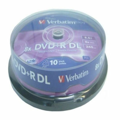 Picture of Verbatim 43666 8.5GB 8X Double Layer DVD+R Matt Silver - 10 Pack Spindle