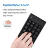 Picture of ASHATA 2.4GHz Numeric Keypad, 22 Keys Portable Financial Accounting Number Pad Mouse Combo for Mac PC Desktop Laptop Notebook, Black