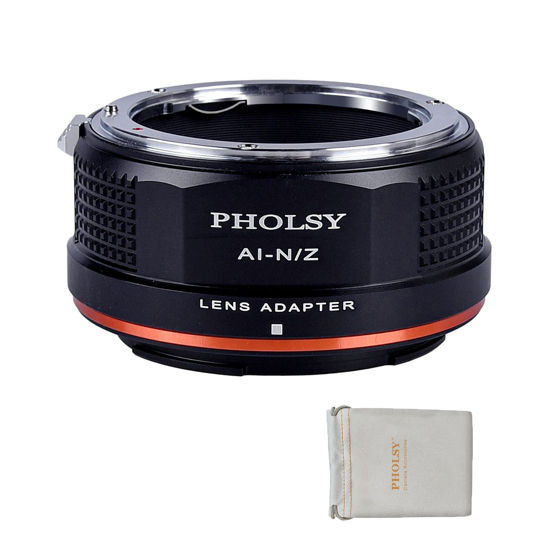 Picture of PHOLSY FTZ Lens Adapter for Nikkor AI/F/AIS/AF/AF-I/AF-S Lens Compatible with Nikon F Lens to Nikon Z Mount Camera Body Compatible with Nikon Z fc, Z30, Z9, Z8, Z6II, Z7II, Z6, Z7, Z5, Z50