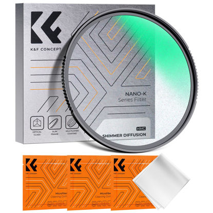 Picture of K&F Concept 82mm Shimmer Diffusion 1 Filter Optical Glass 18 Multi-Coated Glimmer Glass Effect Filter for Camera Lens with 3 Cleaning Cloth (K-Series)