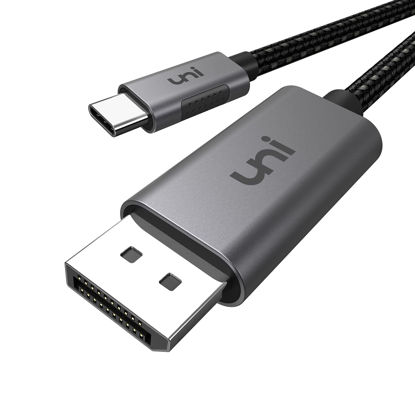 Picture of uni USB C to Displayport Cable 4K 60HZ, 3ft - 2 Pack, Sturdy Aluminum USB Type-C to DisplayPort Cable [Thunderbolt 3/4 Compatible] for MacBook Pro/Air, Chromebook