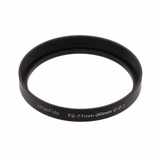 Picture of Front Step Up Ring 72mm to 80mm Lens Matte Box Adapter O.D, 72mm Lens Adapter Ring to 77mm Lens Filters/Lens Cap LingoFoto (72-77mm)