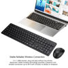 Picture of Wireless Keyboard and Mouse Combo, 2.4G Silent Cordless Keyboard Mouse Combo for Windows Chrome Laptop Computer PC Desktop, 106 Keys Full Size with Number Pad, 1600 DPI Optical Mouse (Black)