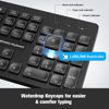 Picture of Wireless Keyboard and Mouse, 2.4GHz Silent Keyboard and Mouse Wireless, Ultra-Slim USB Keyboard, Keyboard Mouse Combo for PC Laptop Windows XP/7/8/10, Vista, Mac (Black)