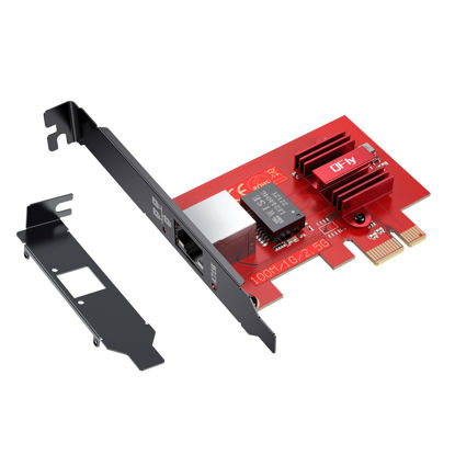 Picture of QFly 2.5G Base-T PCIe Network Adapter,RTL8125B 2500/1000/100Mbps PCI Express Gigabit Ethernet Card,1x RJ45 LAN Port 2.5G Network Card,Compatible with Windows/Linux