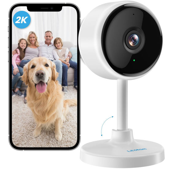 Picture of litokam Indoor Camera, Cameras for Home Security with Night Vision, Pet Camera with Phone App, 2K Indoor Security Camera, Motion Detection, 2-Way Audio, WiFi Camera Home Camera Compatible with Alexa