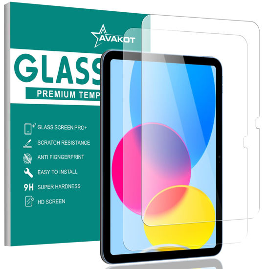 Picture of avakot 2 Pack Tempered Glass Screen Protector for iPad 10th Generation 10.9" 2022 | Screen Protector for iPad 10.9 Inch 2022 Tempered Glass Film for iPad 10 Gen Touch Sensitive Anti-Scratch