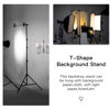 Picture of T Shape Backdrop Stand Kit 3.3 * 6.6 FT, Adjustable Background Support Stand Kit with 2 Spring Clamps for Parties, Wedding, Photography, Decoration, BEIYANG