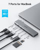 Picture of Anker USB C Hub for MacBook, Anker 547 USB-C Hub (7-in-2), Compatible with Thunderbolt 4 USB C Port, 4K HDMI, USB C and 2 USB A Data Ports for MacBook Pro 13 Inch, MacBook Air M1 / M2, and More