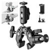 Picture of NEEWER Super Clamp with 3" Dual Ballhead Magic Arm, Ball Head Adapter, Cold Shoe, Phone Holder, Action Camera Clamp Mount for Flat/Round Surface Compatible with GoPro DJI iPhone 15 Pro Max, ST85