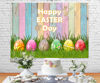 Picture of InMemory Happy Easter Day Backdrop Colorful Eggs Wood Board Green Grass Rabbit Party Decor Banner Baby Kids Portrait Photo Photography Background 7x5ft