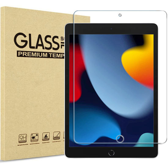 Picture of ProCase 1 Pack Screen Protector for iPad 10.2 9th 2021/ 8th 2020/ 7th 2019, Tempered Glass Film for A2602/A2603/ A2270/A2428/ A2197/A2198/A2201 -Clear