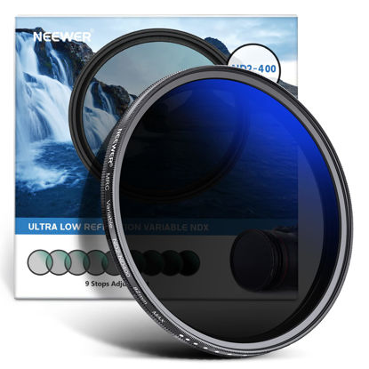 Picture of NEEWER Variable ND Filter 82 mm ND2-ND400 (1-9 Stops), Neutral Density Filter, Multi-Layer Coating, Water and Scratch Resistant