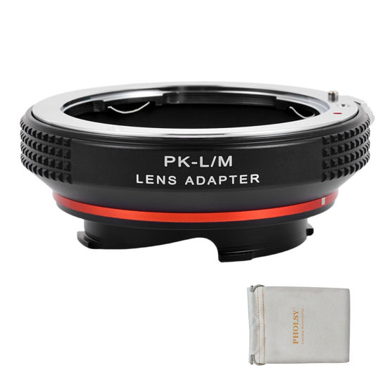 Picture of PHOLSY Lens Mount Adapter with 6-Bit Coding Compatible with Pentax K PK Lens to Leica M Mount Camera Body PK to Leica M