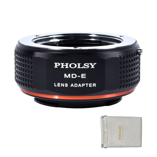 Picture of PHOLSY Lens Mount Adapter for Rokkor MD/MC/SR Lens Compatible with Minolta MD to E Mount Camera Body Compatible with Sony a1 a9 a7S iii/ii, a7R a7C a7 iv/iii, a6600 a6500 a6400 a6300 a6000 NEX etc.