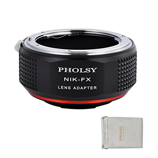 Picture of PHOLSY Lens Mount Adapter Compatible with Nikon F (AI AIS AF AF-I AFS) Lens to Fujifilm X Mount Camera Body Compatible with X-H2S, X-Pro3, X-T5, X-T4, X-S20, X-S10, X-T30II, X-E4 etc. Nikon F to FX