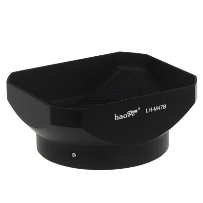 Picture of Haoge LH-M47B Metal Lens Hood Shade for Olympus M.ZUIKO Digital ED 12mm f2 Lens Replaces Olympus LH-48 Black