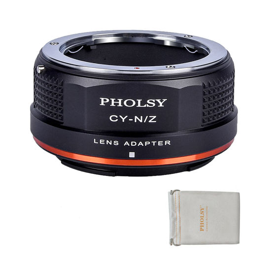 Picture of PHOLSY Lens Mount Adapter Manual Focus Compatible with Contax Yashica Mount Lens C/Y to Nikon Z Mount Camera Compatible with Nikon Z fc, Z30, Z9, Z8, Z6, Z7, Z5, Z50