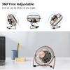 Picture of BEESTAR 4 Inch Desk Small Fan,Usb Mini Fan with Metal Construction,Powerful USB Powered,360° Rotation desk fans small quiet,small plug in fan,Personal Cooling Fan for Home Office Bedroom，Bronze