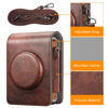 Picture of Fintie Protective Case for Fujifilm Instax Mini EVO Camera - Premium Vegan Leather Bag Cover with Removable Adjustable Strap, Vintage Brown