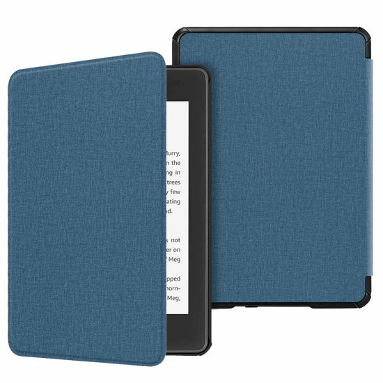 Picture of Fintie Slimshell Case for 6" Kindle Paperwhite (10th Generation, 2018 Release) - Premium Lightweight PU Leather Cover with Auto Sleep/Wake for Amazon Kindle Paperwhite E-Reader, Twilight Blue