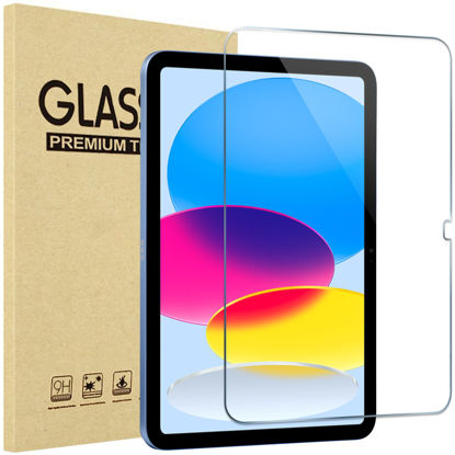 Picture of ProCase 1 Pack Screen Protector for iPad 10th Generation 2022 A2696/A2757/A2777 10.9 Inch, Tempered Glass Film Guard for iPad 10 -Clear