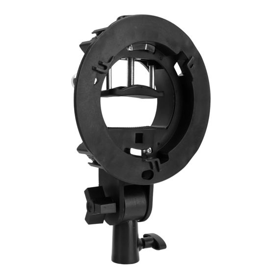 Picture of SType Bracket for Bowens Mount Bracket, ABS Portable SType Bracket Bracket Exquisite Workmanship Beautiful Appearance Black for Flash