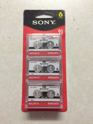 Picture of SONY mc90 Microcassette Audio Tapes 6 pack