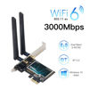 Picture of WiFi 6 AX200 AX200NGW Desktop PCI-E Wireless Adapter Dual Band BT5.2 3000Mbps WiFi 802.11ax PCIe Network Card for AX ax11000 Router MU-MIMO Gigabit Speed 4k 8k Video Gaming for PC Windows 10,11 64 bit