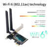 Picture of WiFi 6 AX200 AX200NGW Desktop PCI-E Wireless Adapter Dual Band BT5.2 3000Mbps WiFi 802.11ax PCIe Network Card for AX ax11000 Router MU-MIMO Gigabit Speed 4k 8k Video Gaming for PC Windows 10,11 64 bit