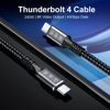 Picture of 240W Thunderbolt 4 Cable 6.6ft USB C Thunderbolt 4 Cable Monitor Cable Supports 40Gbps Data Transfer and Single 8K/Dual 4K Video Compatible With Thunderbolt 4/3 Monitor, Hub, Docking Stations-Black