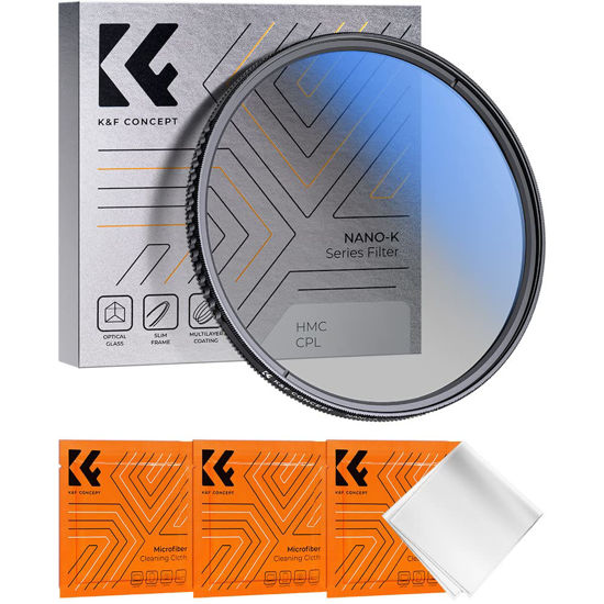 Picture of K&F Concept 77mm Circular Polarizer Optical Glass Lens Filter Ultra-Slim 18 Multi-Layer Coatings Circular Polarizing Filters for Camera Lens (K Series)