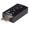 Picture of StarTech.com Virtual 7.1 USB Stereo Audio Adapter External Sound Card - Sound card - stereo - USB 2.0 - ICUSBAUDIO7,Black