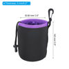 Picture of PATIKIL Camera Lens Bag, 2 Pcs 3.5" IDx5.5 H Drawstring Lens Pouch with Thick Protective Neoprene, Lens Case for DSLR Camera Lens, Water Coffee Cups, Black, Purple