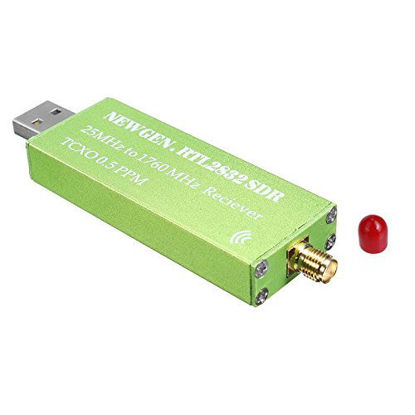 Picture of Hubceuo USB Adapter RTL-SDR RTL2832U + R820T2+ 1Ppm TCXO TV Tuner Stick Receiver, Green, 158888