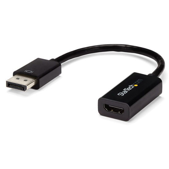 Picture of StarTech.com DisplayPort to HDMI Adapter - 4K 30Hz Active DisplayPort to HDMI Video Converter - DP to HDMI Monitor/TV/Display Cable Adapter Dongle - Ultra HD DP 1.2 to HDMI 1.4 Adapter (DP2HD4KS)