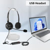 Picture of Arama USB Headset with Microphone for PC Laptop, On-Ear Wired Computer Headset with Noise Cancelling Mic & in-line Control for Home Office Call Center Online Class Skype Zoom（A202USB）