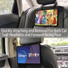 Picture of FresherAcc Car Headrest Tablet Holder, Long Trip Car Tablet Mount Backseat Rear and Forward Facing Tablet Stand for Kids, Road Trip Essentials Must Have Compatible with 4.7-12.9" Tablets (Black)