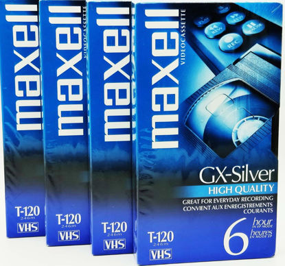 Picture of Maxell 4 Pack GX-Silver T-120 VHS