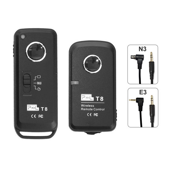 Picture of Wireless Shutter Release Remote Control for Digital Cameras E3/N3 Compatible with Canon EOS RP, R5, R50, R7, R8, R10, T6, T7, T100, 400D, 2000D, D7500, 60D, 50D, 5D, 5D Mark II, 6D, 6D Mark II, 7D