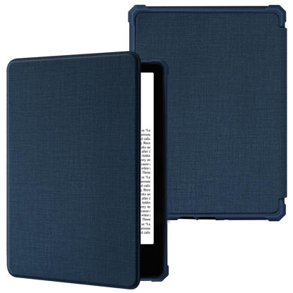 Picture of KBCASE Case for Kindle Paperwhite 6.8" (11th Generation 2021), Slim Smart Cover with Auto Sleep/Wake for Kindle Paperwhite Signature Edition & for Kindle Paperwhite 11th Gen 6.8 inch 2021 (Dark Blue)