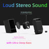 Picture of USB Computer Speakers for Desktop PC Laptop | Small Plug-N-Play External Speaker with Dynamic RGB Light, Stereo Loud Sound, Ultra-Deep Bass, Quick Control, Compatible with Windows/macOS/ChromeOS/Linux