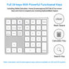 Picture of JPHTEK Bluetooth Number Pad and 2.4 Wireless Numeric Keypad Numpad 26 Keys Dual Mode Portable Mini Financial Accounting Rechargeable Numeric Pad for Laptop Desktop (White)