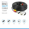 Picture of Amcrest Security Camera Cable 100FT BNC Cable, Camera Wire CCTV, Pre-Made All-in-One Video and Power Cable for Security Camera 960H, HDCVI Camera, DVR (SCABLEHD100B-2pack)