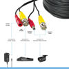 Picture of Amcrest Security Camera Cable 100FT BNC Cable, Camera Wire CCTV, Pre-Made All-in-One Video and Power Cable for Security Camera 960H, HDCVI Camera, DVR (SCABLEHD100B-2pack)