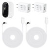 Picture of ALERTCAM 2Pack 9m/30ft Charging Cable for Arlo Essential 2K Outdoor Security Camera (2nd Generation), Long Waterproof Power Cord for Arlo Essential 2nd, White