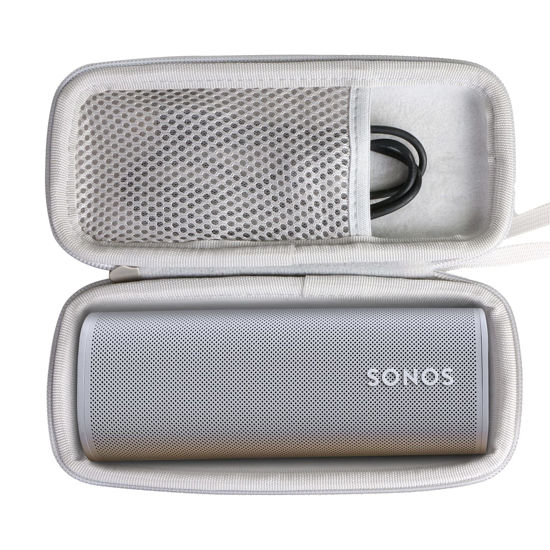 Picture of Khanka Hard Travel Case Replacement for Sonos Roam 2 / Sonos Roam Portable Smart Bluetooth Speaker (Inside White)