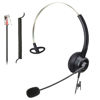 Picture of RJ9 Telephone Headsets with Microphone Noise Cancelling, Corded Office Phone Headsets Compatible with Yealink T27G T29G T40G T41P T41S T42S T46S T48S T53W T55A Avaya 9608 9611 9630 J169 J179